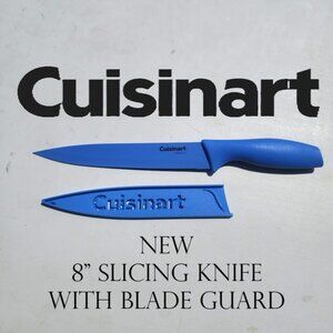 NEW Cuisinart 8" Slicing Knife Kitchen Tools Blue Knife with Blade Guard